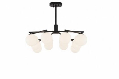 16 White-Globe Chandelier