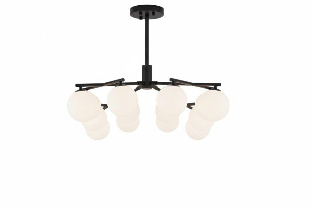 16 White-Globe Chandelier