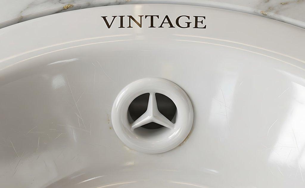 The Vintage 18" Diameter Round Contemporary Countertop Vessel Basin - Gloss White - Ceramic