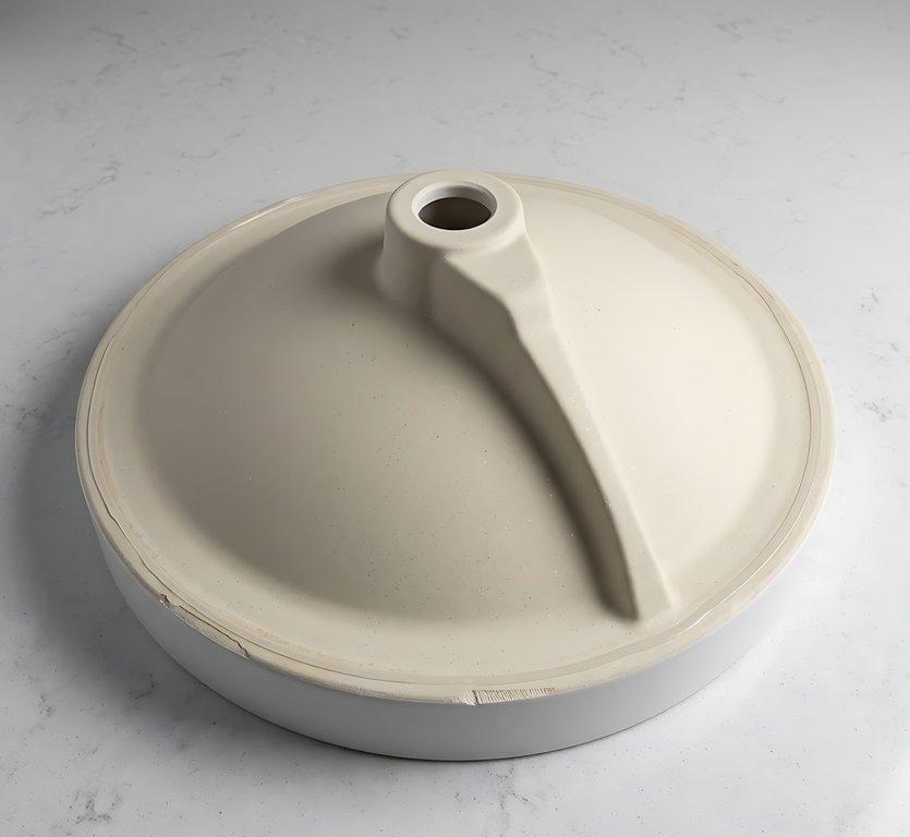The Vintage 18" Diameter Round Contemporary Countertop Vessel Basin - Gloss White - Ceramic