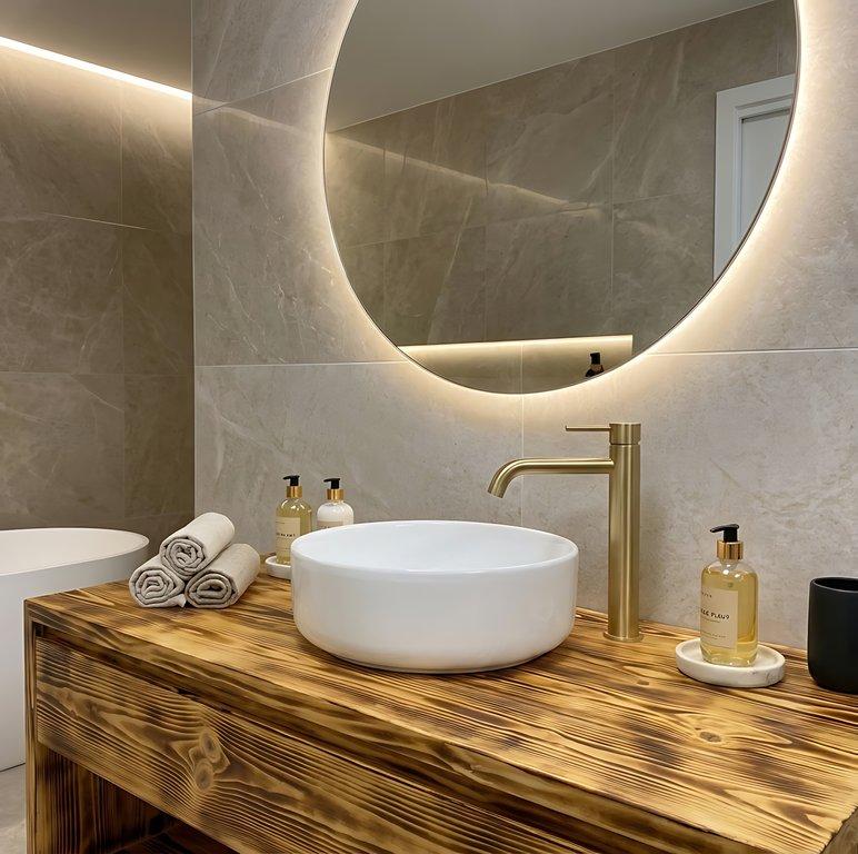 The Contemporary Round 40cm Diameter Countertop Basin - White Gloss - Ceramic