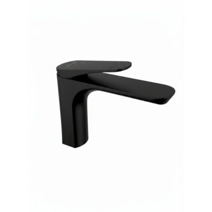 The Vintage Single-Lever 180mm Basin Mixer Tap - Matte Black - Solid Brass
