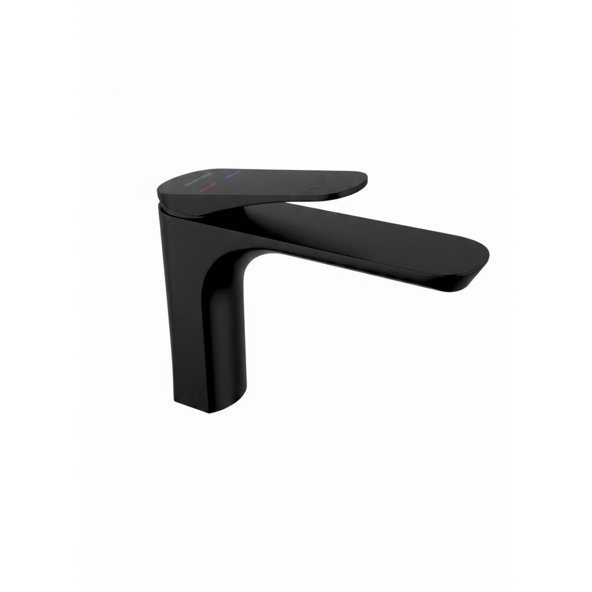 The Vintage Single-Lever 180mm Basin Mixer Tap – Matte Black – Solid Brass