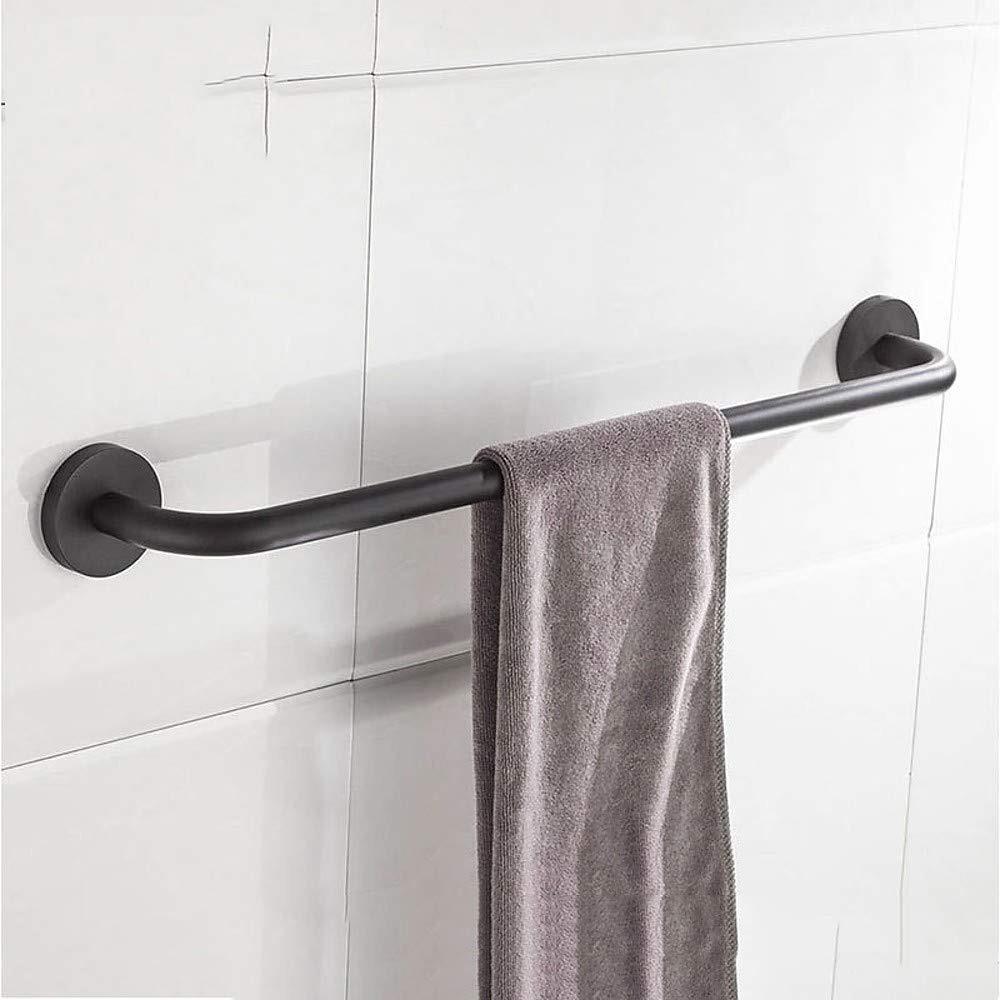 The Sleek Single Towel Rack – 600mm Long – Matte Black – Stainless Steel