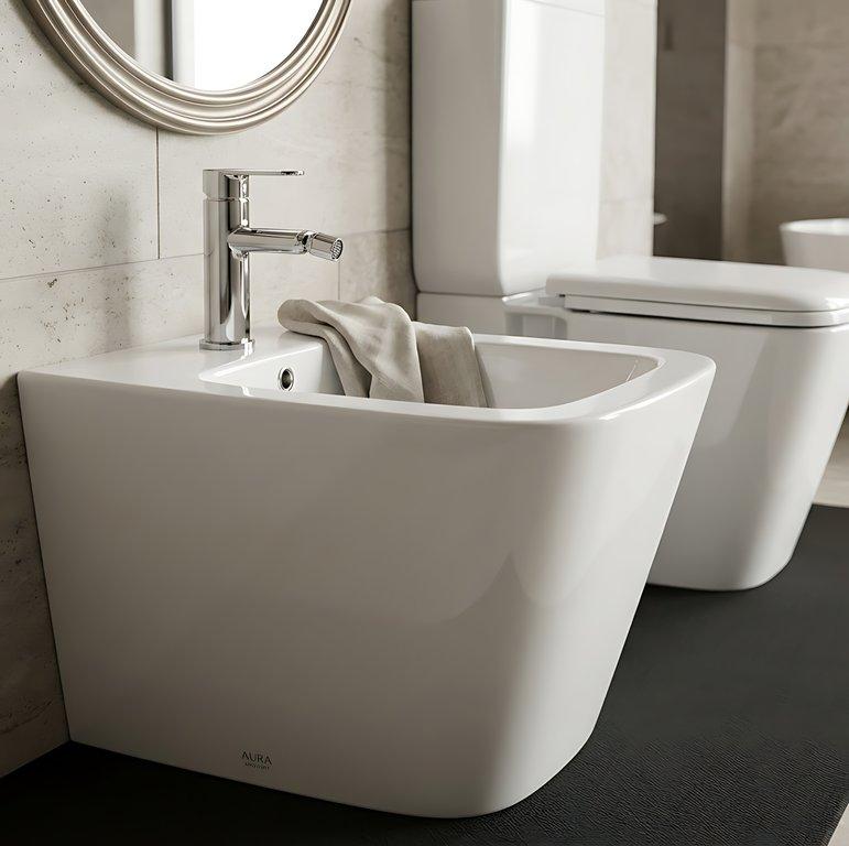 The Contemporary Floor-Standing Bidet – Gloss White – Ceramic