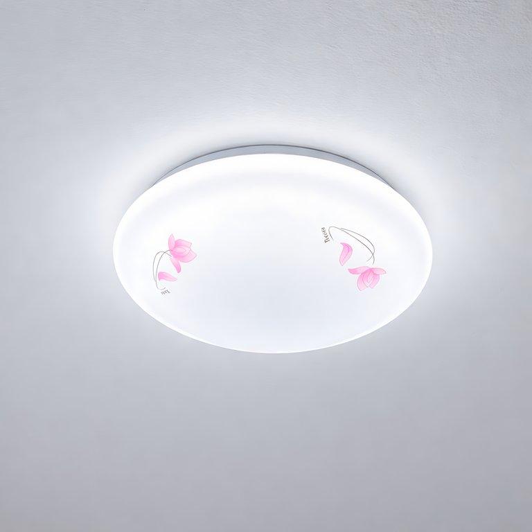 The Blossom LED Ceiling Light 12″ Diameter 1-Light Contemporary Flush Mount – White – Acrylic
