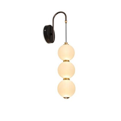 The Echo 21" Long 3-Light Modern Wall Lamp - Matte Black & Gold - Polycarbonate