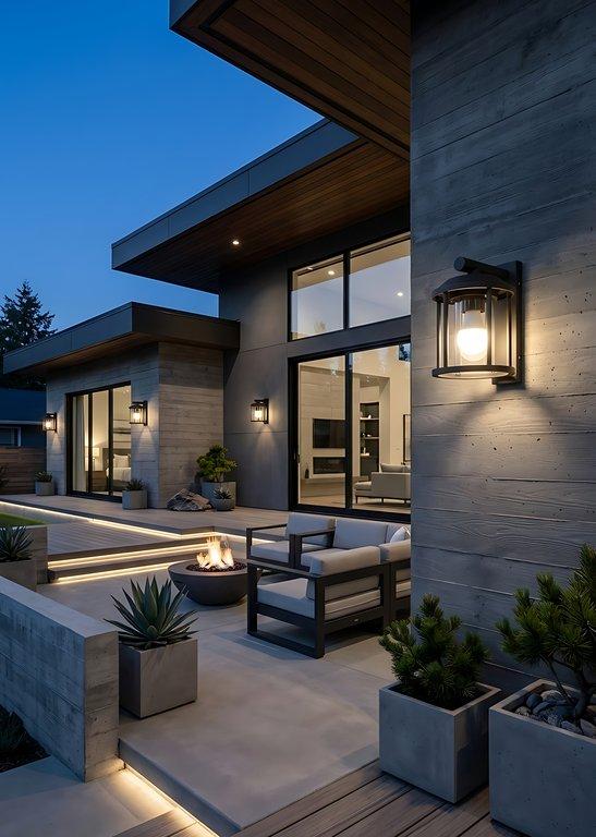 The Kimolos 8″ Wide 1-Light Contemporary Outdoor Lamp – Flash Black – Die-cast Aluminum - angle 9