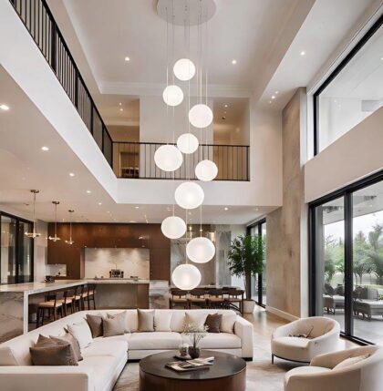 The Foscarina 10-Light Contemporary Chandelier - White - PC