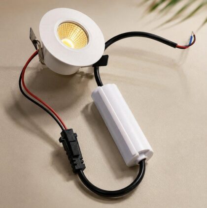 Mini Recessed COB LED Downlight - 3W - 38mm - White