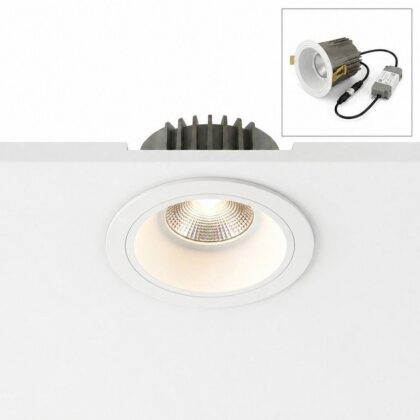 Waterproof (IP65) Deep Recessed COB Downlight - 10W - 4000K - White