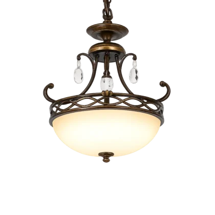 The Camber 490mm Wide 1-Light Pendant - Antique Bronze