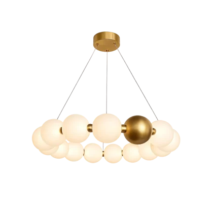 The Comet 620mm Wide Frosted Globe Chandelier