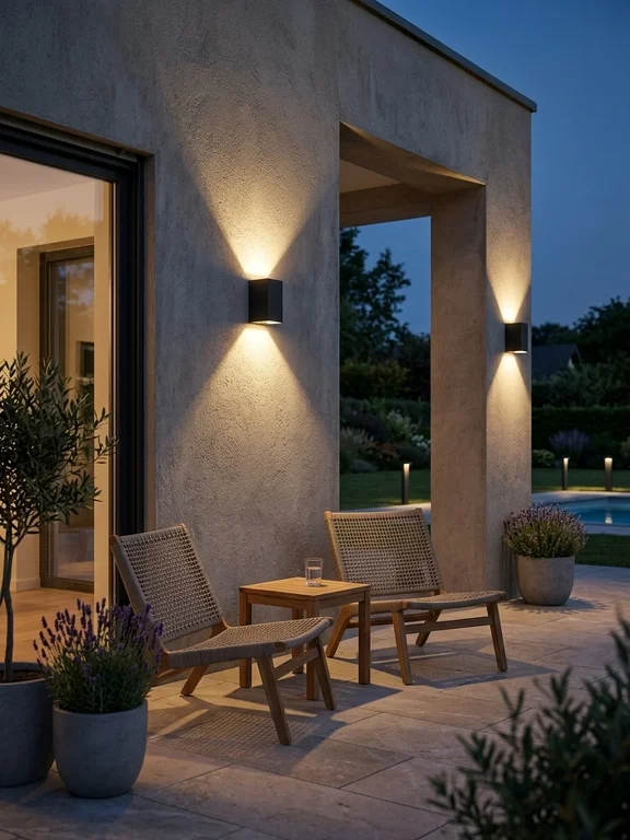 The Plinth Rectangular Block Outdoor Wall Light – 95mm Wide – Matte Black Aluminum - angle 1
