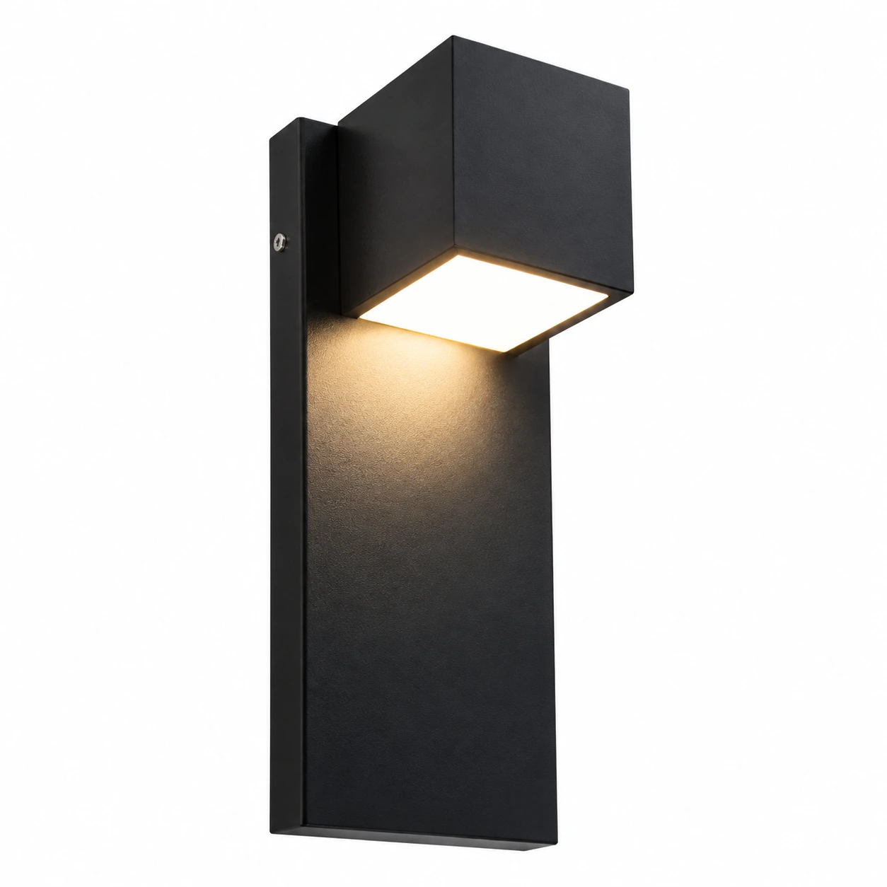Cubo Architectural Wall Light – 120mm Wide – Matte Black Aluminum