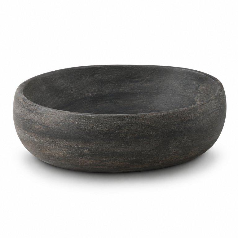 The Arc Lines 480mm Wide Oval Counter-top Basin – Dark Grey Finish