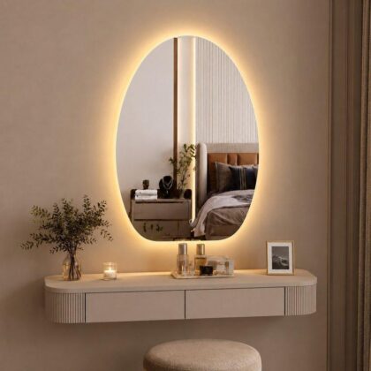 The Arch 600mm Wide LED Mirror - 3 Color Back Light